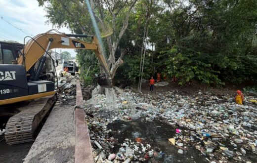 Limpeza de igarapé no Flores ocorre após resíduos alcançarem ponte de residencial